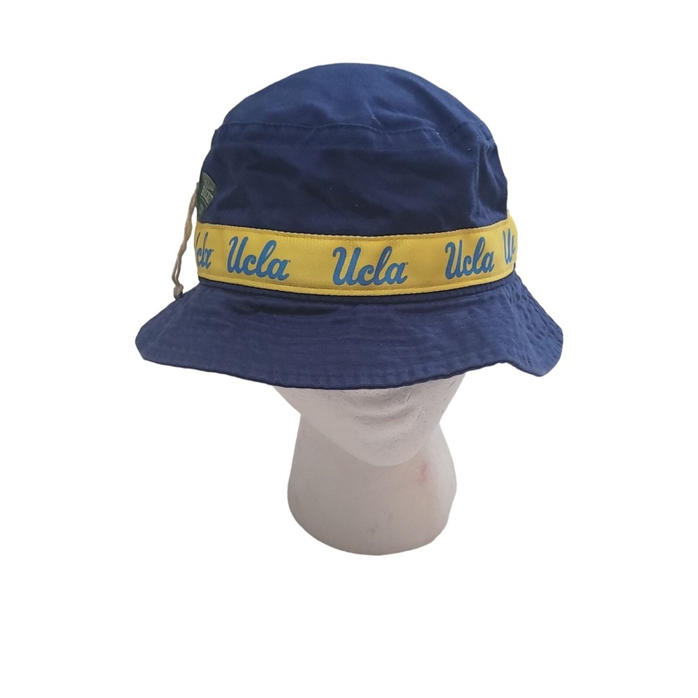 NCAA UCLA Bruins Bucket Hat S M Legacy Blue Yellow College Athleisure Cap‎ NWT
